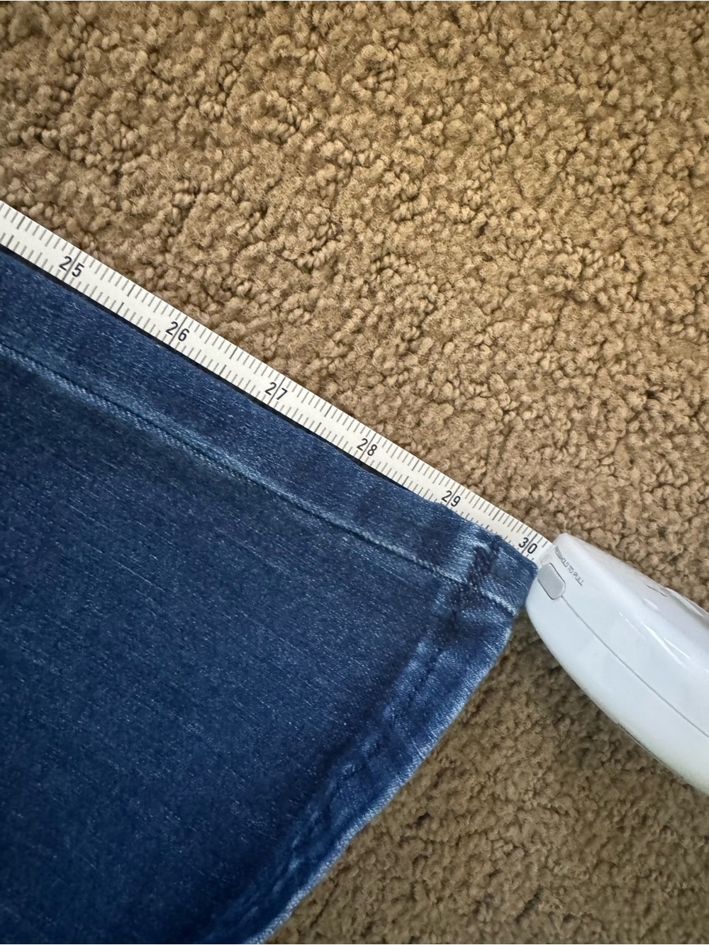 Democracy Dark Blue Flare Jeans with Front Patch Pockets - Picture 4 of 7